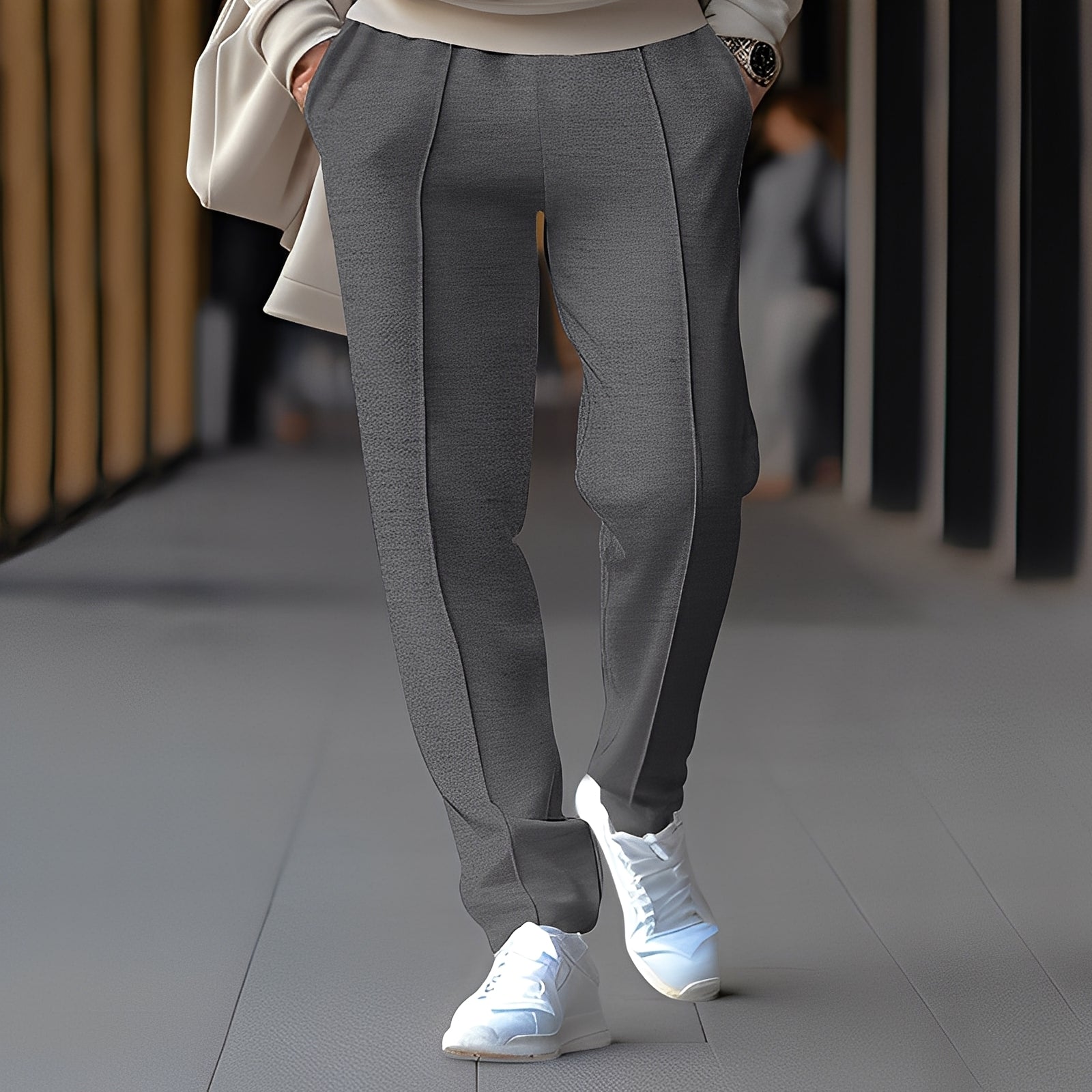 Pantalon Homme Classique Taille Étroite pour Bureau - PanierRoyale