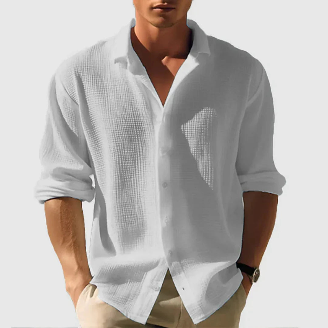 Chemise Homme Classique Manches Longues Décontractée