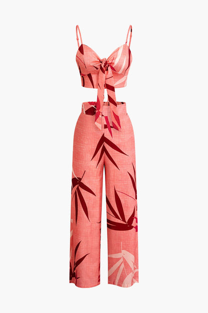Ensemble Deux Pièces Top Nœud et Pantalon Bamboo