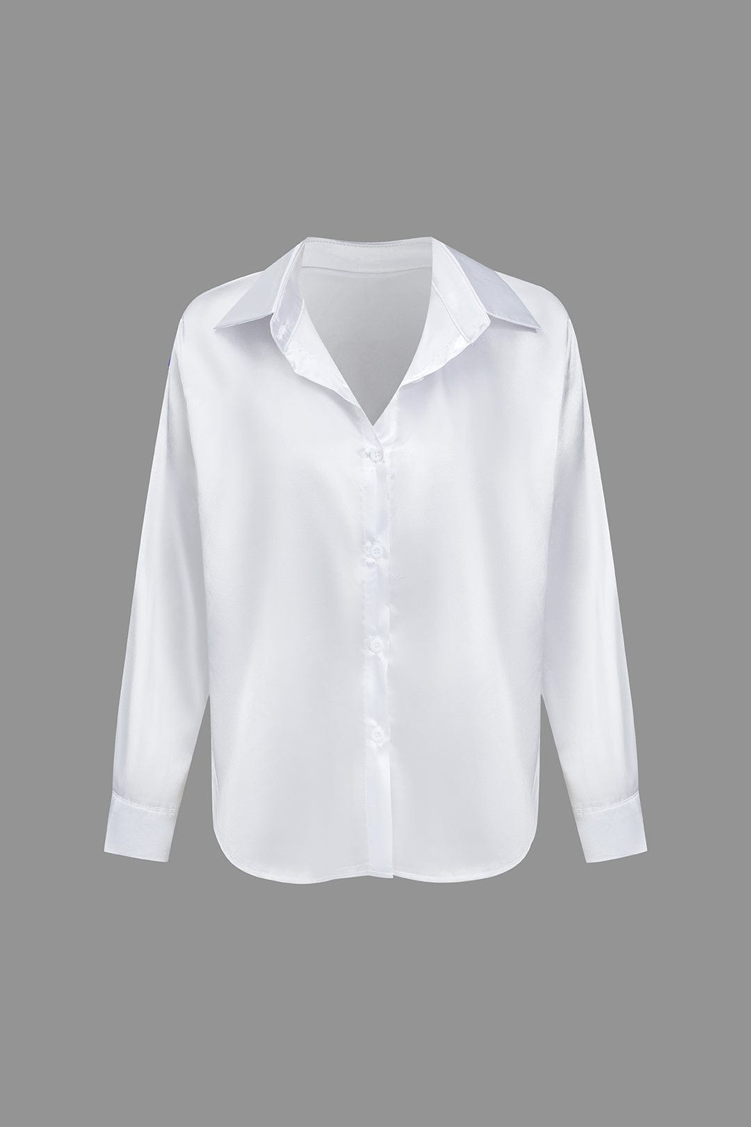 Blouse Élégante en Soie Satinée Longue Manche