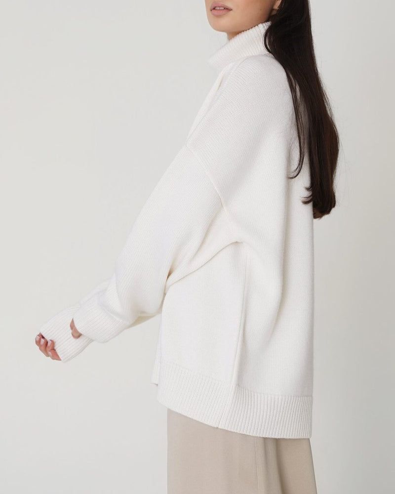 Pull Femme Grande Taille Col Montant Détente