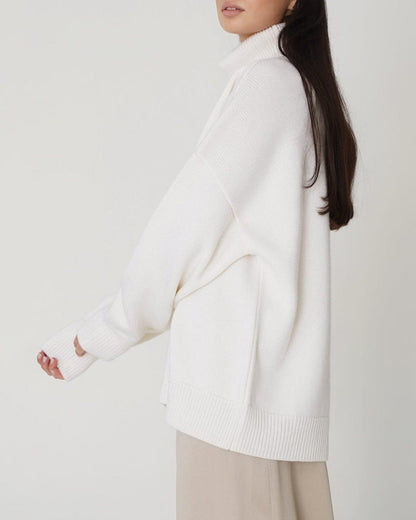 Pull Femme Grande Taille Col Montant Détente