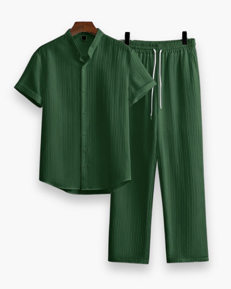 Tenue Été Homme Léger et Confortable - Chemise et Pantalon Décontractés