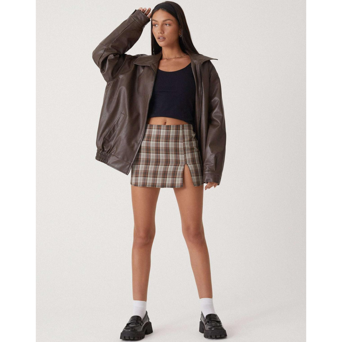 Veste Cuir Faux Femme Grande Taille Chic - PanierRoyale