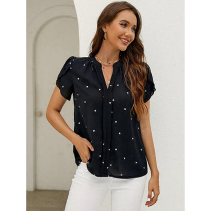 Blouse Élégante Manches Courtes Femmes