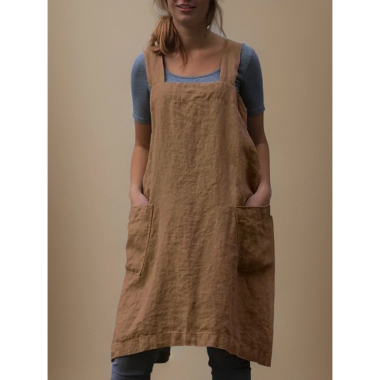 Robe de Cuisine Féminine avec Poches Utiles
