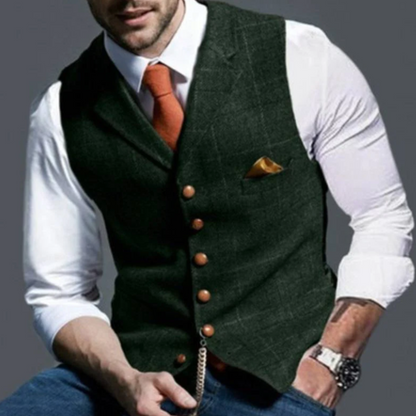 Gilet Homme Élégant Taille Fine avec Fermeture et Poches