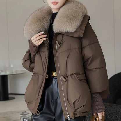 Parka Femme Hiver Imitation Fourrure Douce et Chaude - PanierRoyale