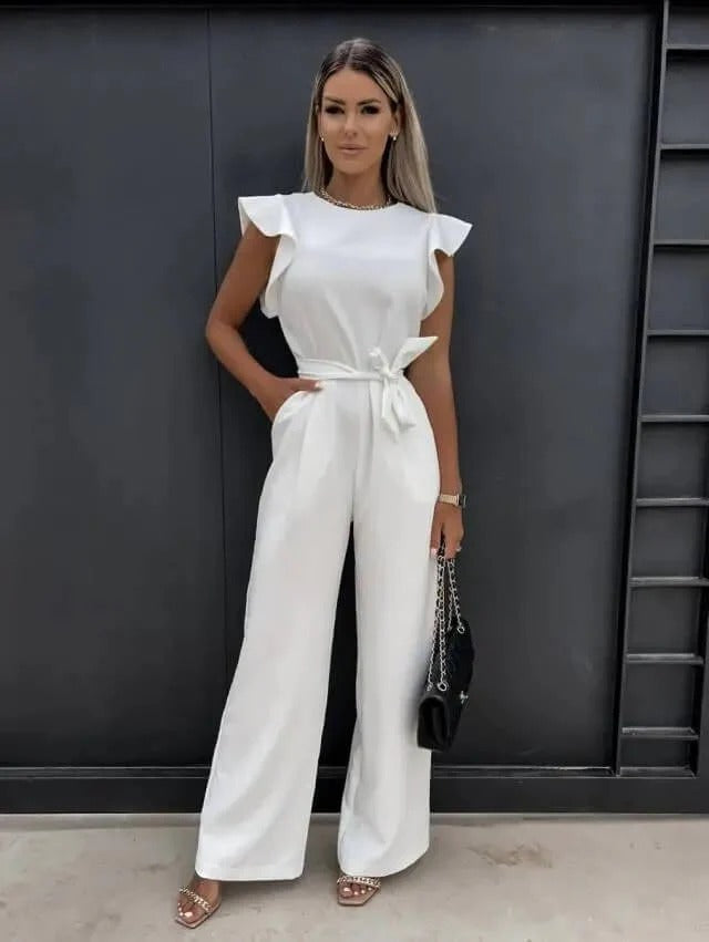 Combinaison Femme Élégante avec Ceinture pour une Silhouette Féminine