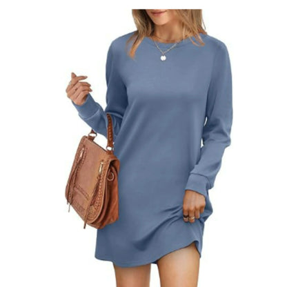 Robe Femme Manches Longues Courte et Élégante