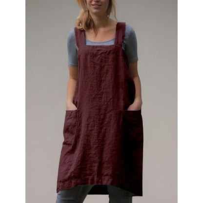 Robe de Cuisine Femme Pratique avec Poches