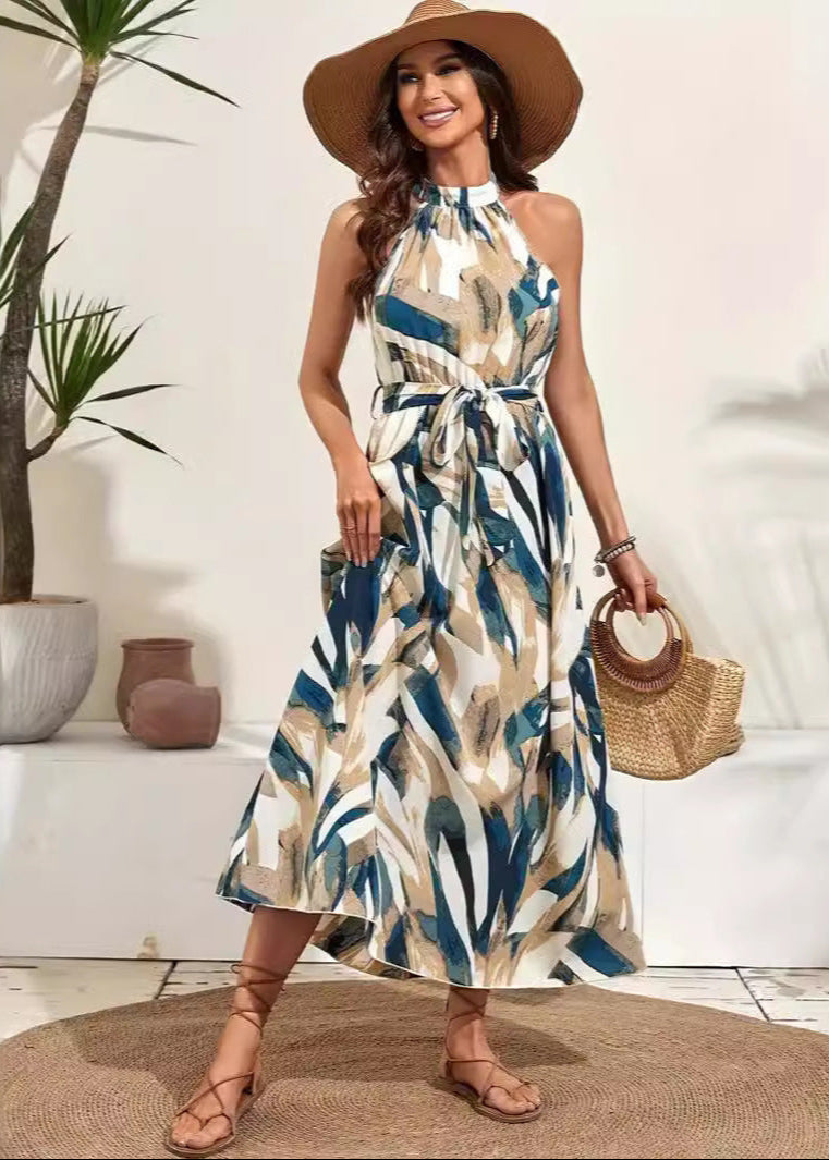 Robe Femme Longue Élégante à Manches Longues