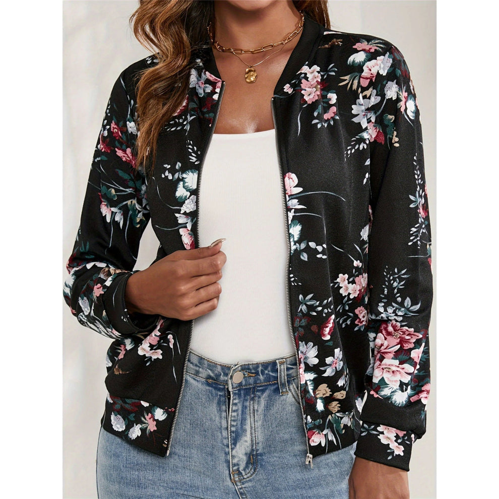 Veste légère à imprimé floral pour femme - PanierRoyale