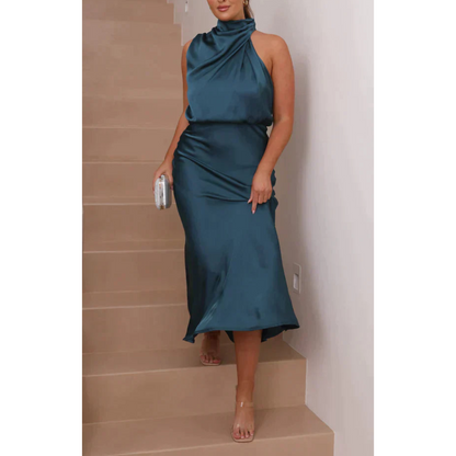 Robe de Soirée Élégante Femme en Satin Luxe