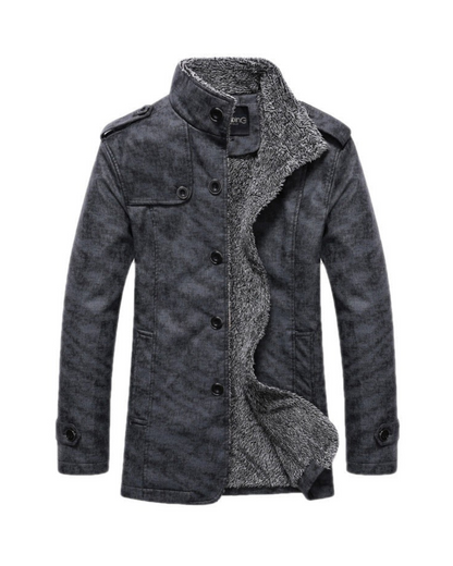 Manteau Homme Hiver Chaud et Élégant Col Montant - PanierRoyale