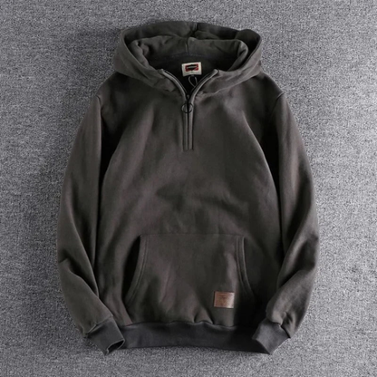 Sweat à Capuche Homme Hiver Chaud avec Poche et Fermeture Éclair