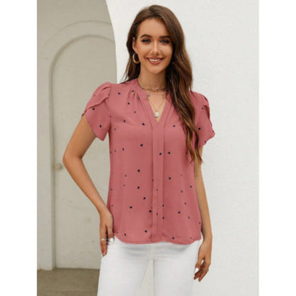 Blouse Femme Manches Courtes Décontractée Chic