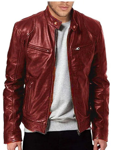 Blouson Cuir Noir Homme Zippé Moderne