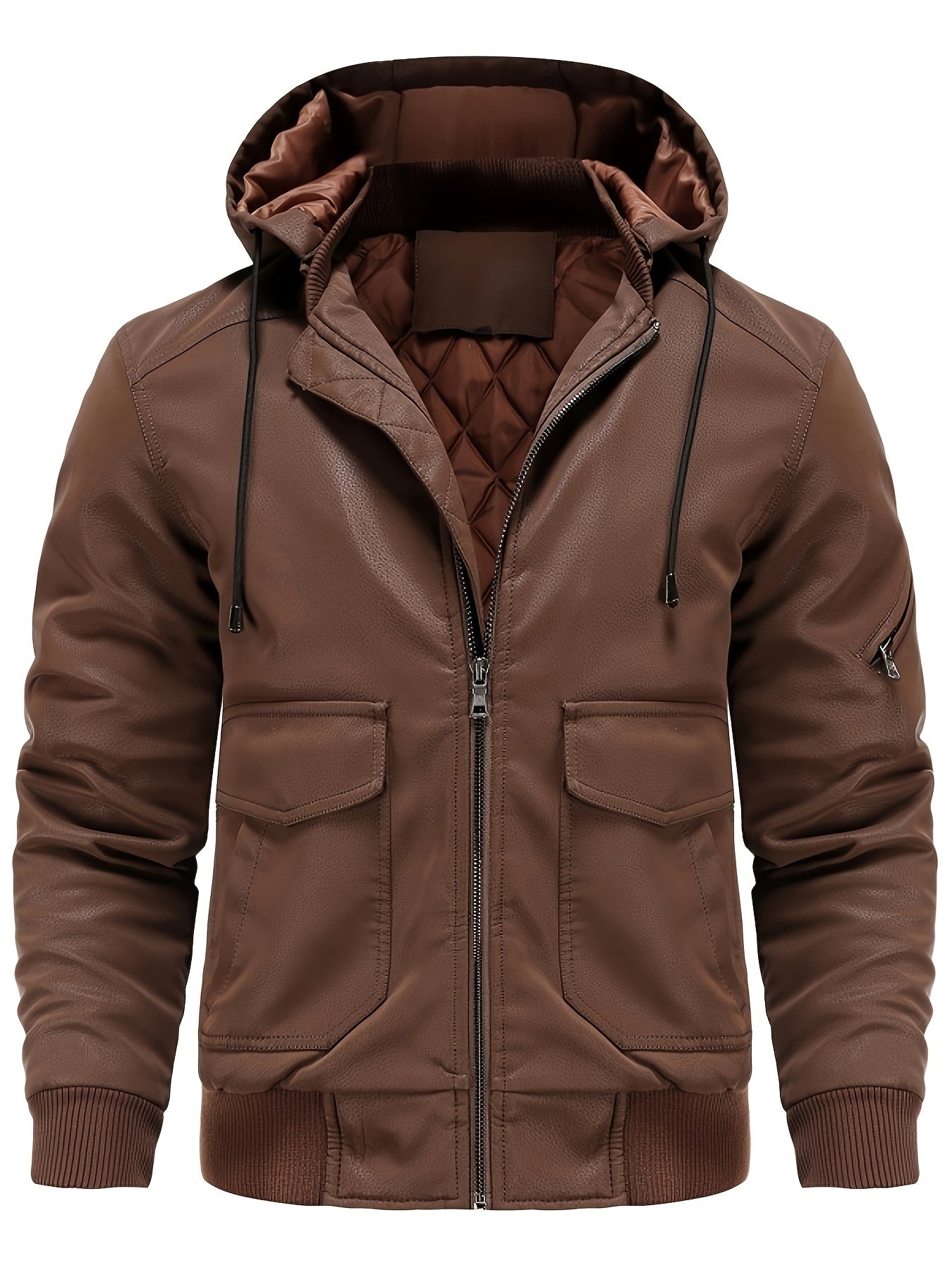 Veste Hiver Homme Doublée Polaire avec Capuche Réglable - PanierRoyale