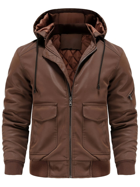 Veste Hiver Doublée Polaire avec Capuche Réglable