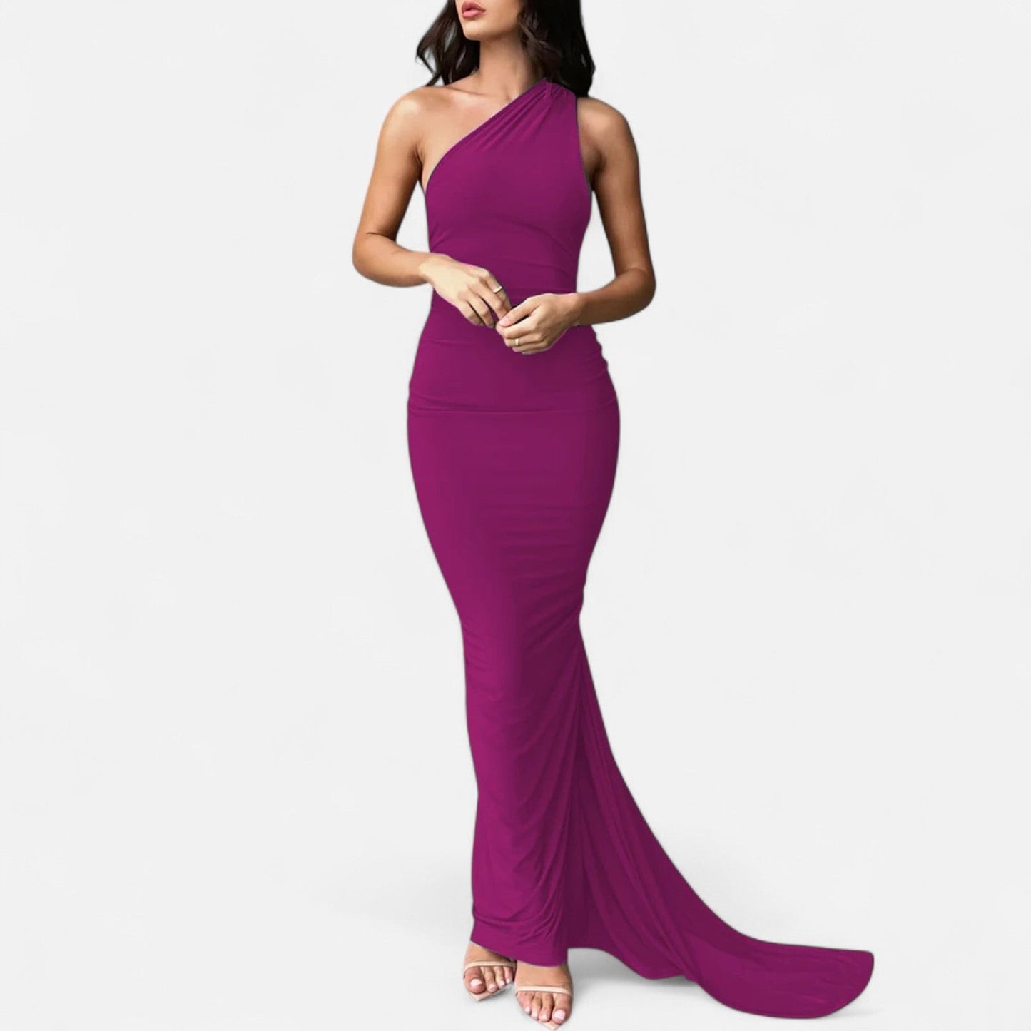 Robe femme maxi épaule dénudée tendance été