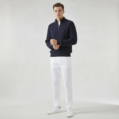 Pull Homme Laine Marine Classique et Chaud - PanierRoyale