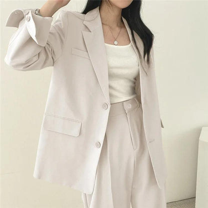 Costume Femme Tailleur 2 Pièces avec Blazer Long