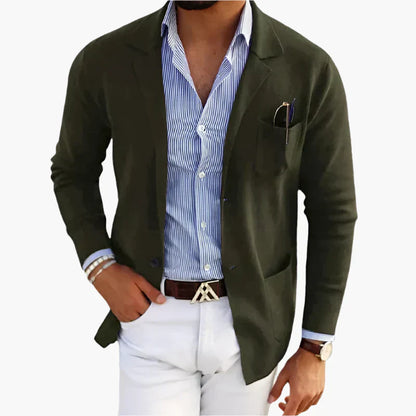 Blazer Boutonné À Manches Longues Pour Homme | Avec Poche