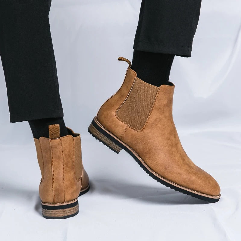 Bottes Chelsea Cuir Authentique pour Homme