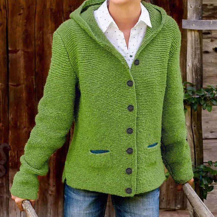 Veste Tricotée Femme Chic avec Boutons