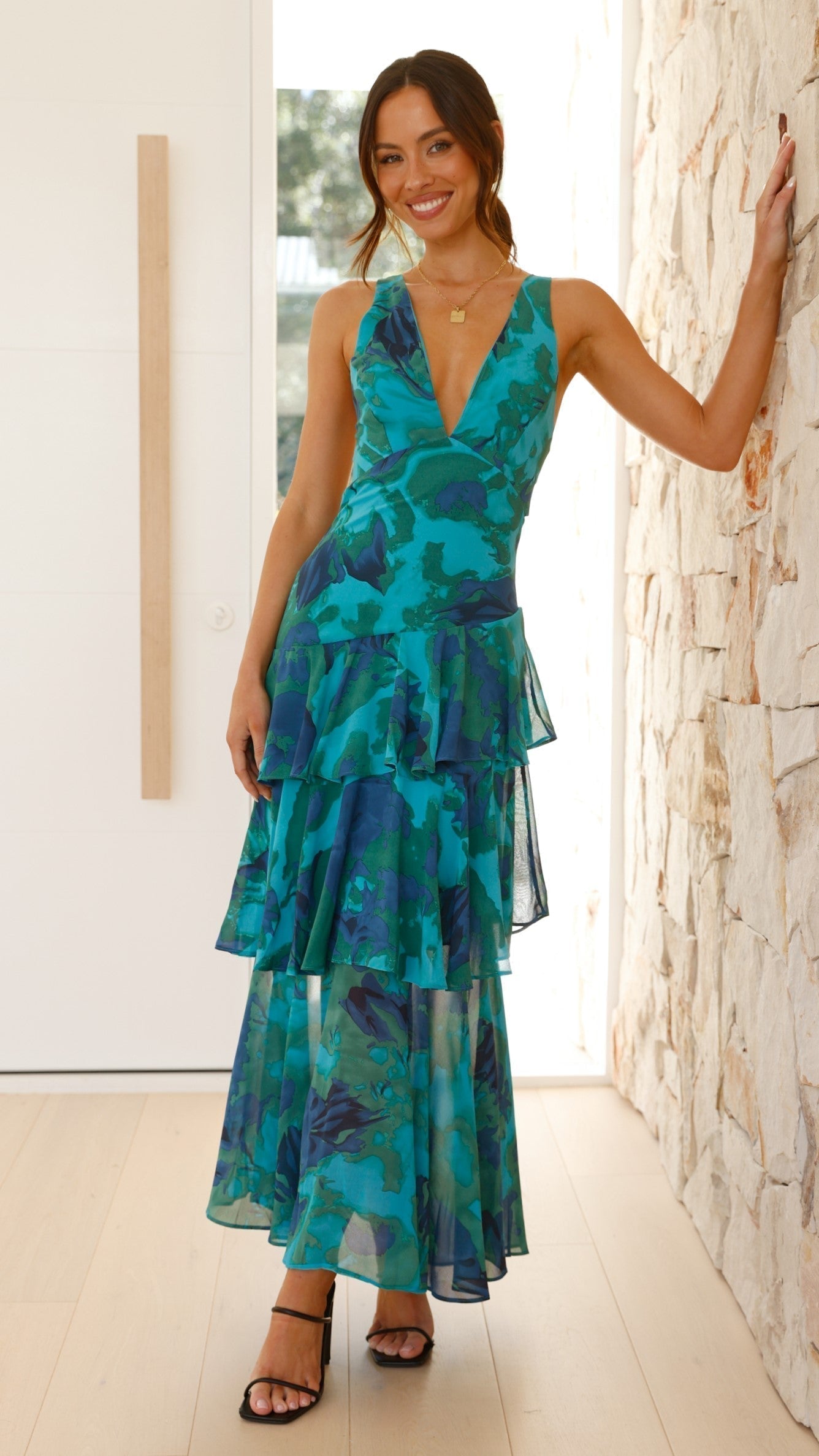 Robe Longue Fleurs Élégante pour Femme