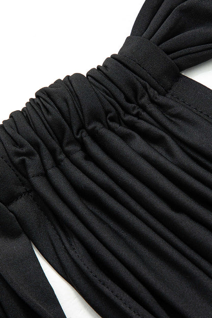 Robe de Soirée Élegant Manche Asymétrique Longue