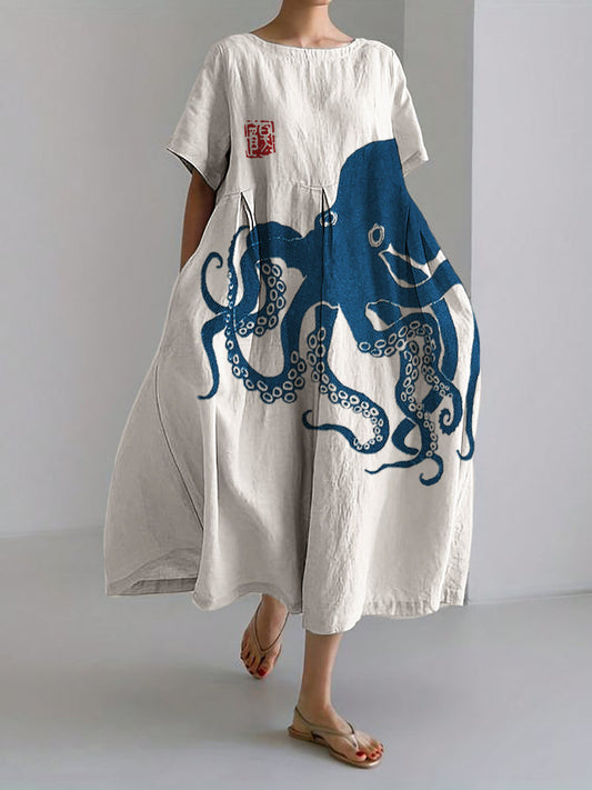 Robe Longue Femme Lin Naturel Élégante et Douce - PanierRoyale