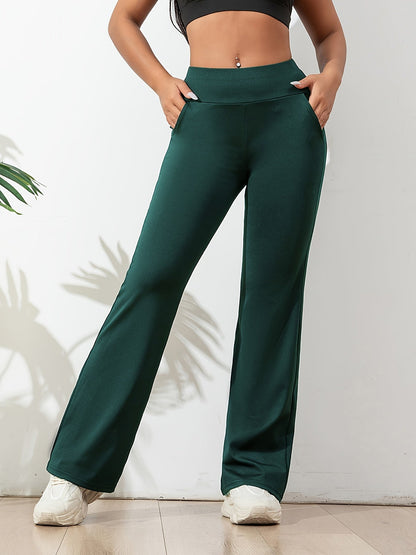 Pantalon de jogging Femme Taille haute Flare avec poches - PanierRoyale