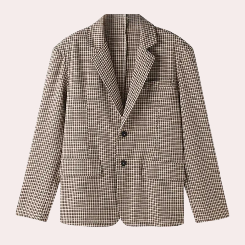 LARRY - Blazer à Carreaux Décontracté pour Hommes