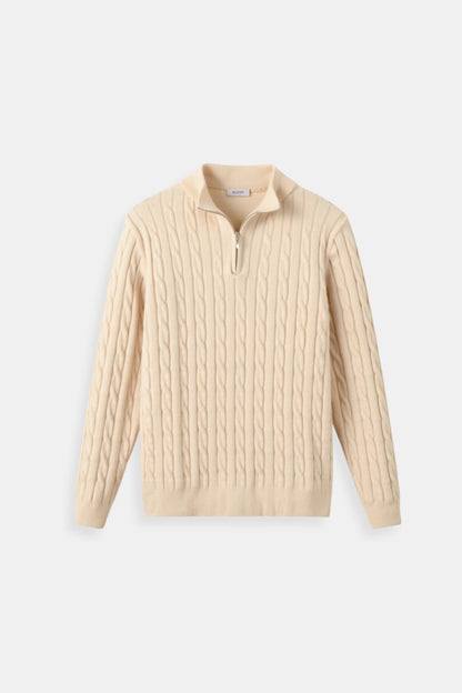Pull à côtes zippé élégant pour homme