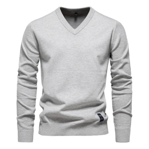 Pull Homme Col V en Laine Douce et Chaude