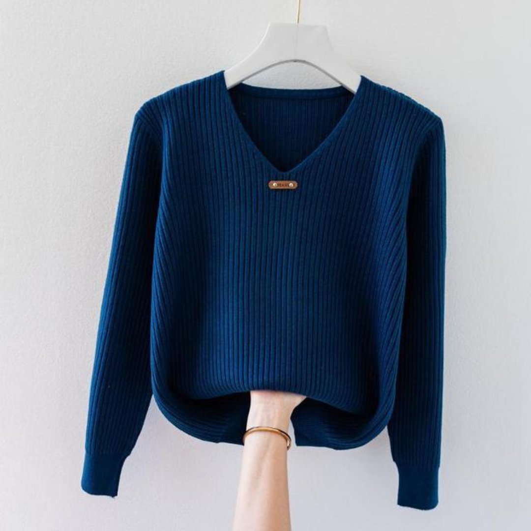 Pull femme noir épais manches longues hiver