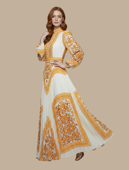 Robe de Soirée Longue Plissée Féminine
