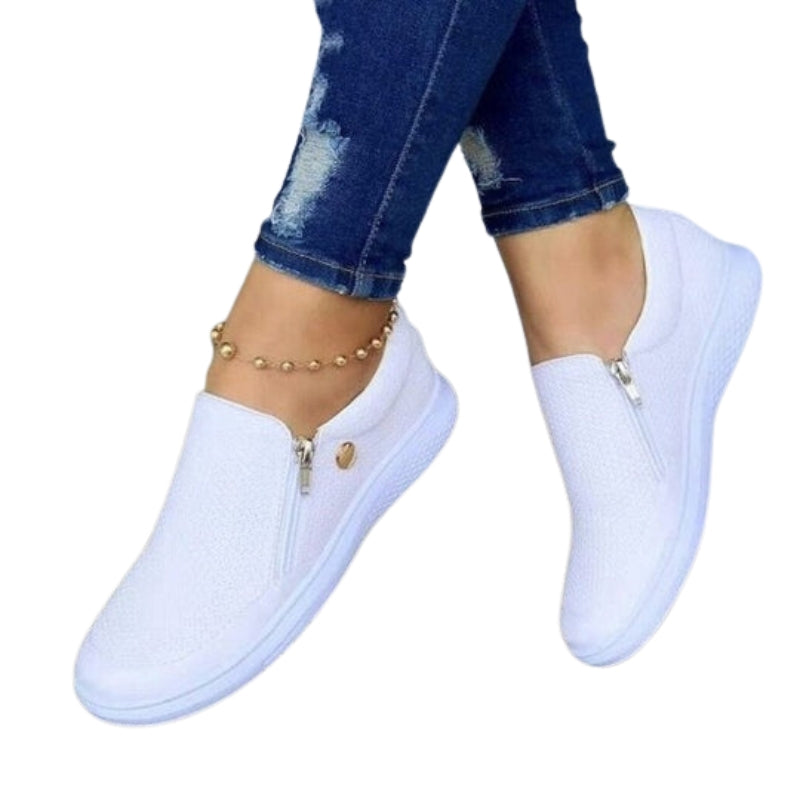 Chaussures décontractées femme à bout rond et semelle plate