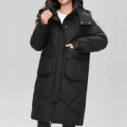 Doudoune Femme Longue Noir Élégante