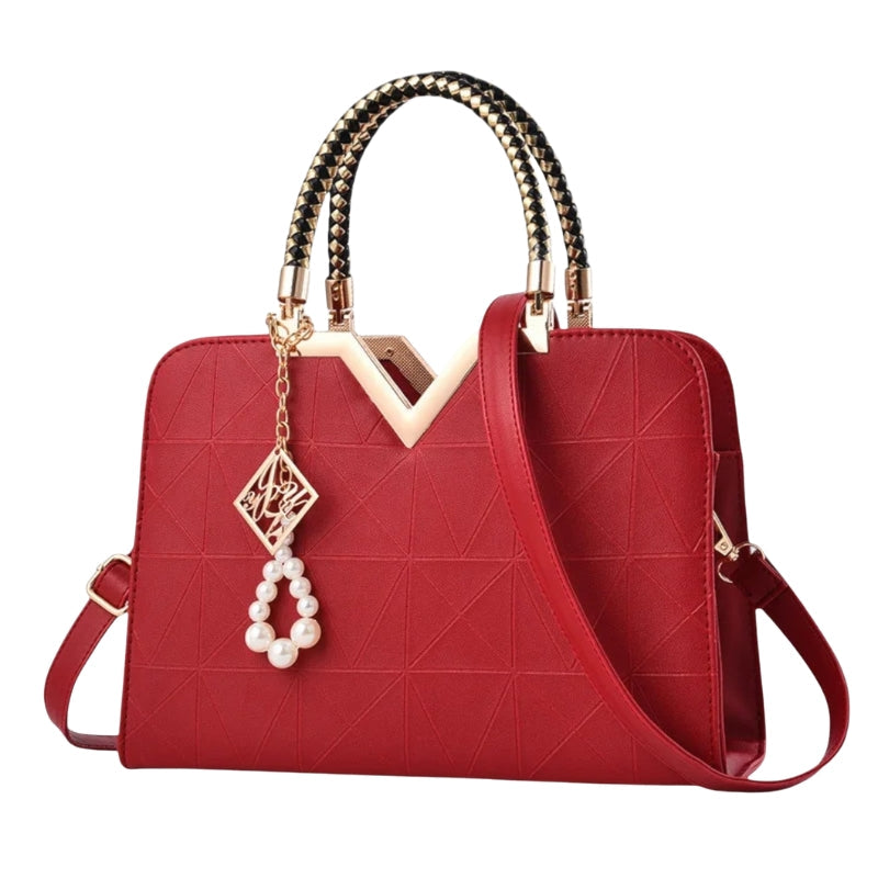 Sac à main Femme élégant avec fermeture éclair et détails cousus