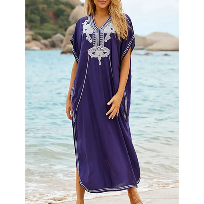 Kaftan Décontracté Col en V Été Léger