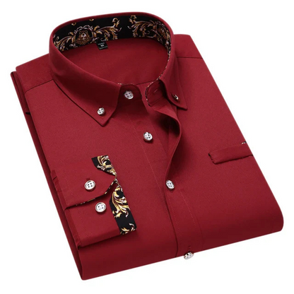 Chemise Homme Taille Grande Manches Longues Coton