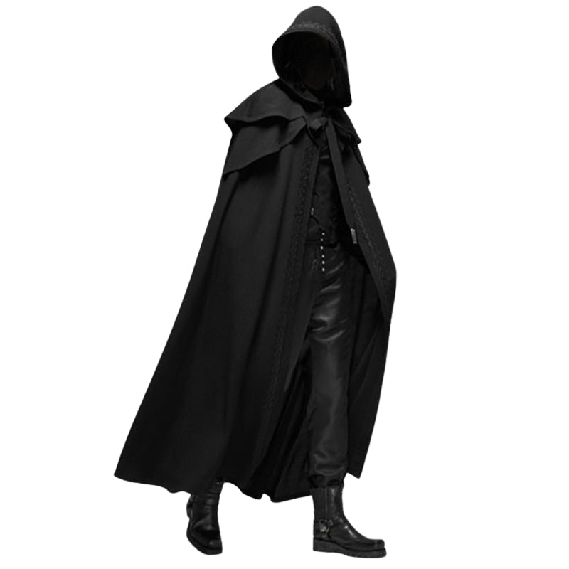 Cape à Capuche Femelle Gothique Chic Noir