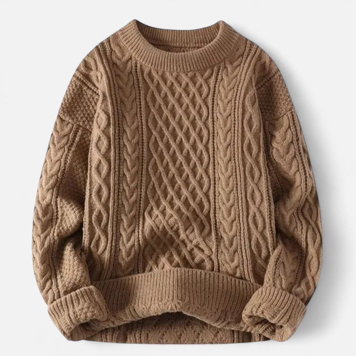 Pull en Laine Rouge Col Rond