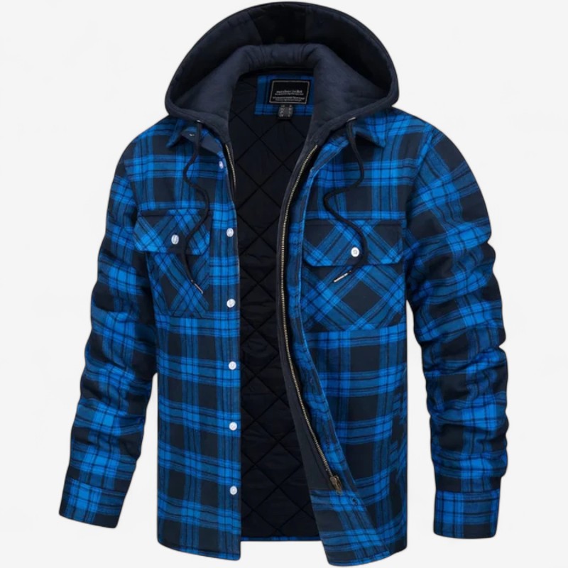 Veste Carreaux Élégante Manches Longues