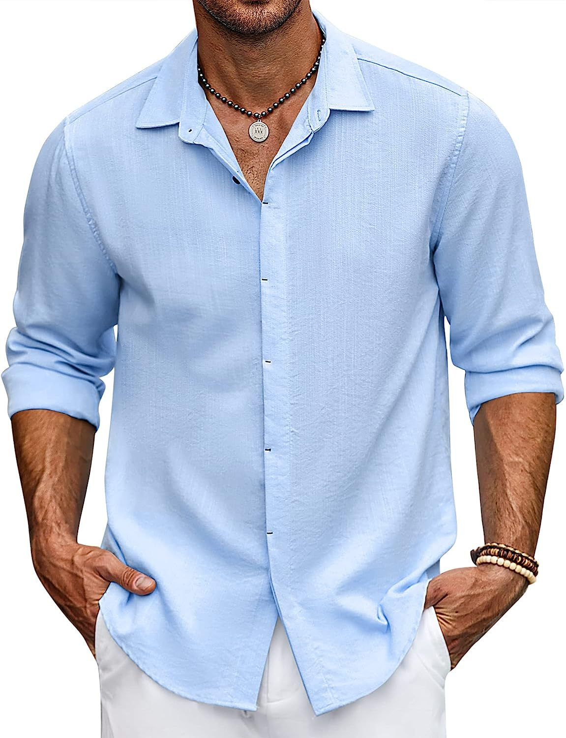 Chemise Homme Coton Manche Courte Été