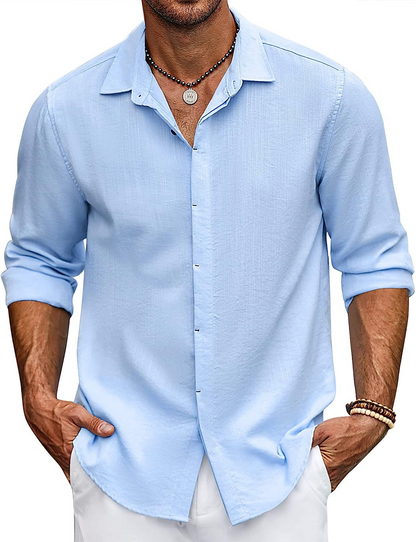 Chemise Homme Coton Manche Courte Été