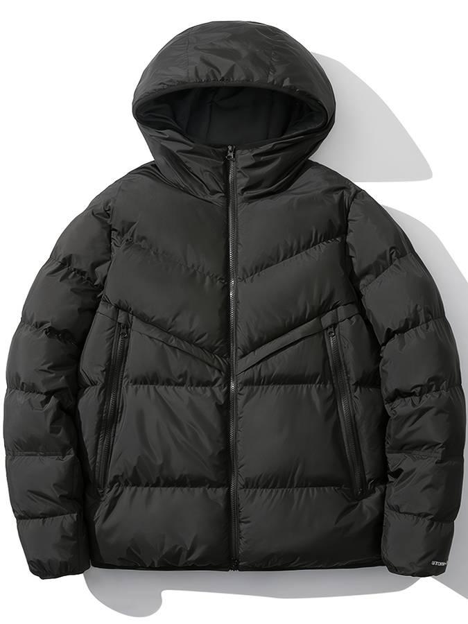 Veste Cuir Homme Col Montant Noir Élégante